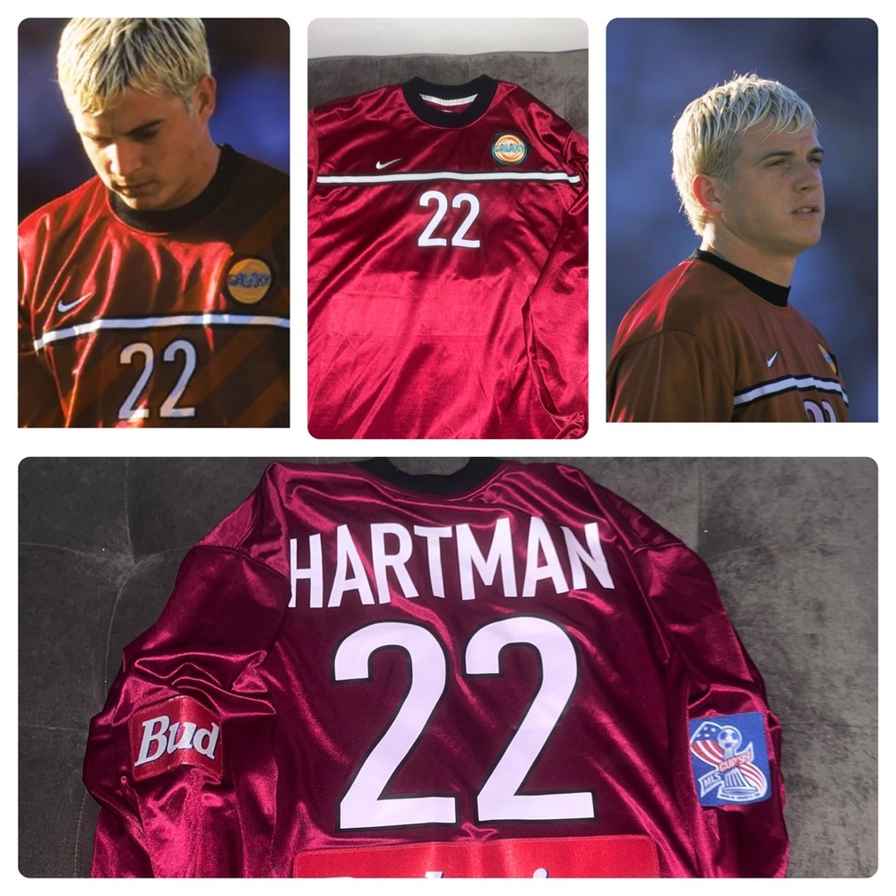 Nike LA Los Angeles Galaxy 2000 #22 Hartman Player Issue GK LS Soccer Jersey L